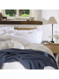 Christy Organic Retreat Ruffle double duvet cover set, imported from the UK