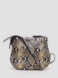 HUSH Snake Crescent leather bag multi animal print (British brand)