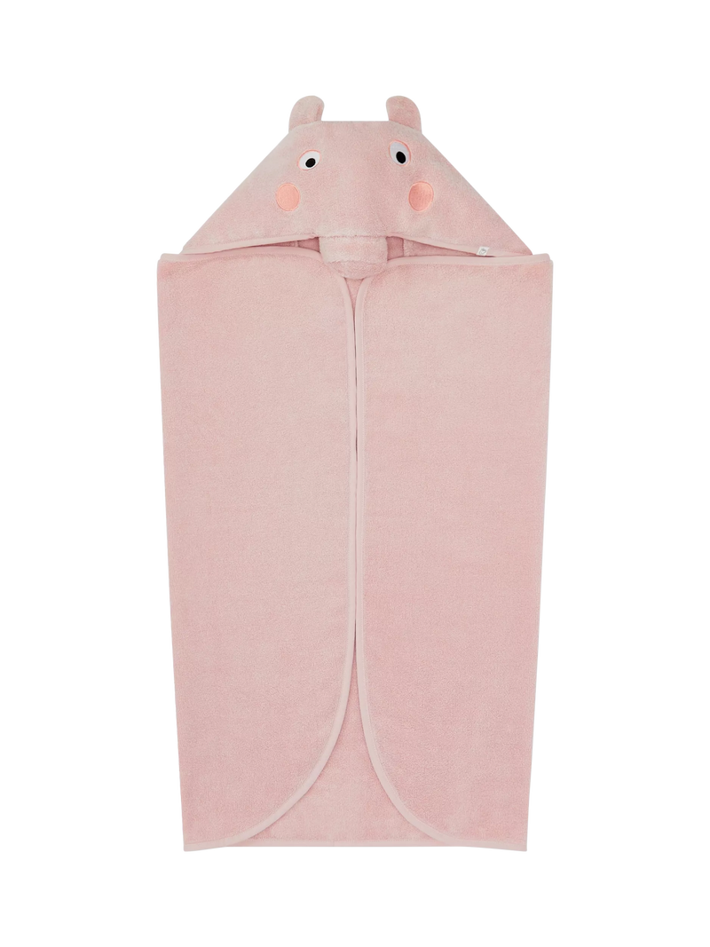 MORI Peppa Pig hooded bath towel in pink (British brand)