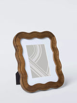 John Lewis John Lewis Wiggle Wood Photo Frame & Mount, Walnut Finish, 6x8 inch- Buy online at McGrocer