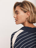 Mint Velvet gold drop hoop earrings, imported from the UK
