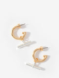 Mint Velvet gold drop hoop earrings, imported from the UK