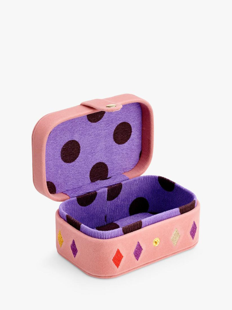 Stych kids' velour unicorn jewellery box pink, UK version