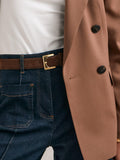 Reiss Belinda suede belt in chocolate (British brand)