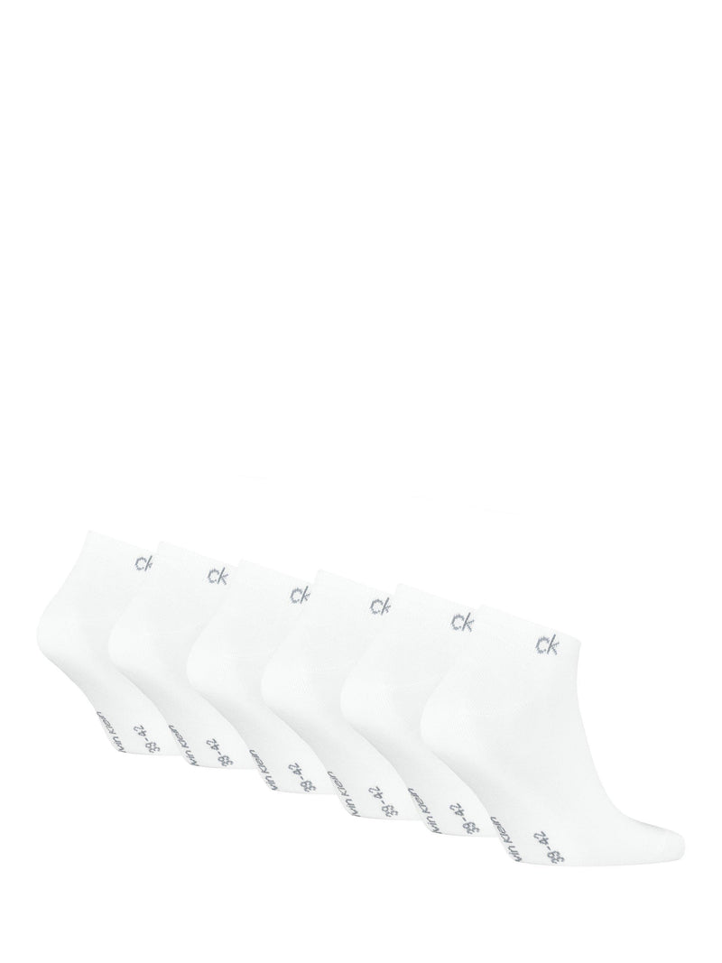 Calvin Klein trainer socks white pack of 6, UK version