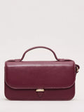 Phase Eight mini crossbody leather bag in dark red (British brand)