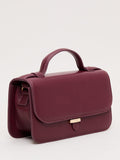 Phase Eight mini crossbody leather bag in dark red (British brand)