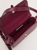 Phase Eight mini crossbody leather bag in dark red (British brand)