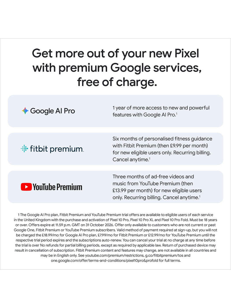 Google Pixel 10 Pro smartphone 128GB, UK version