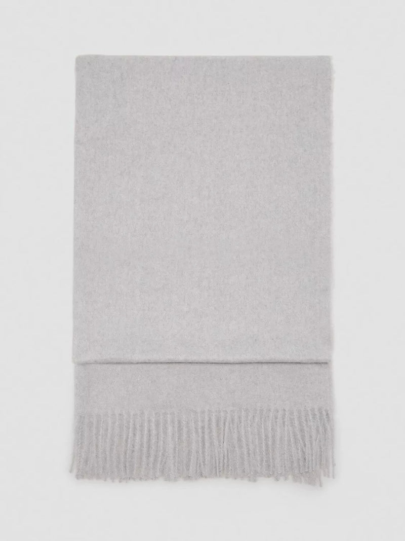 Mango Sweet Rectangular Scarf, Pastel Grey, One Size