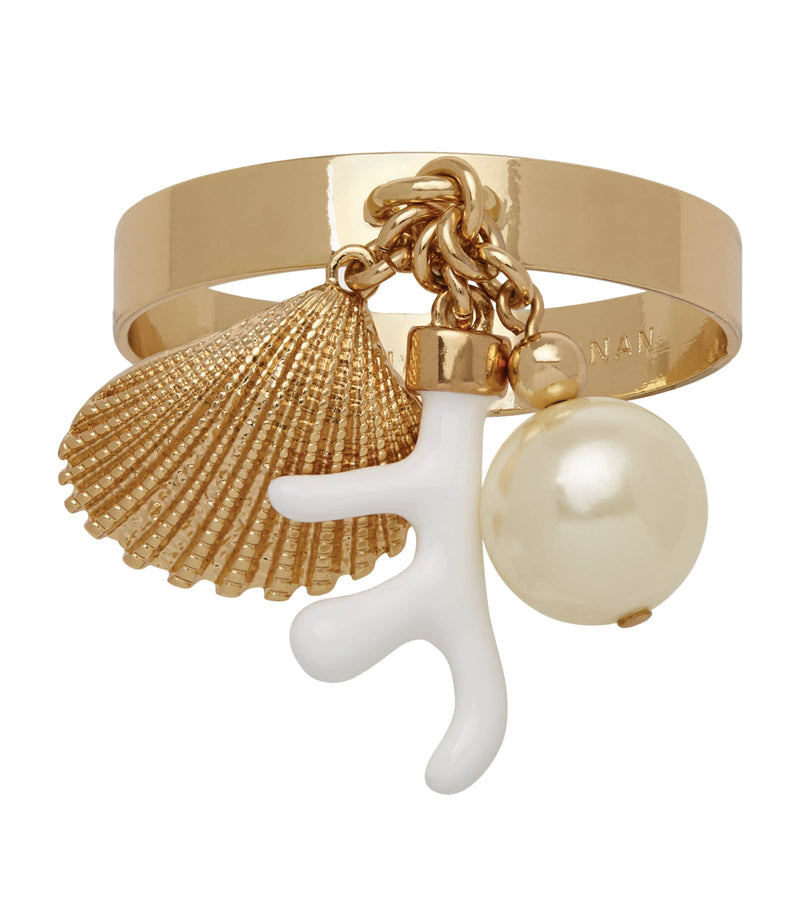 Joanna Buchanan coral shell napkin rings set 4 - British product