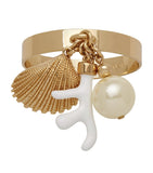 Joanna Buchanan coral shell napkin rings set 4 - British product