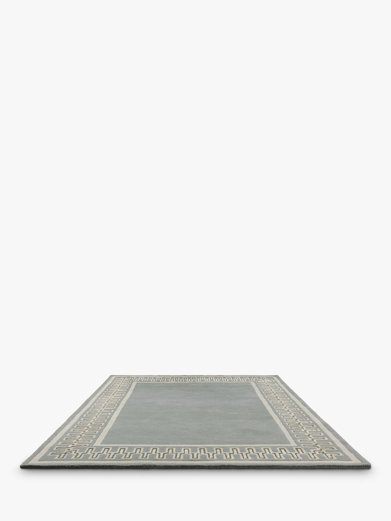 Sanderson Linnean pure wool rug in porcelain with geometric pattern - British product