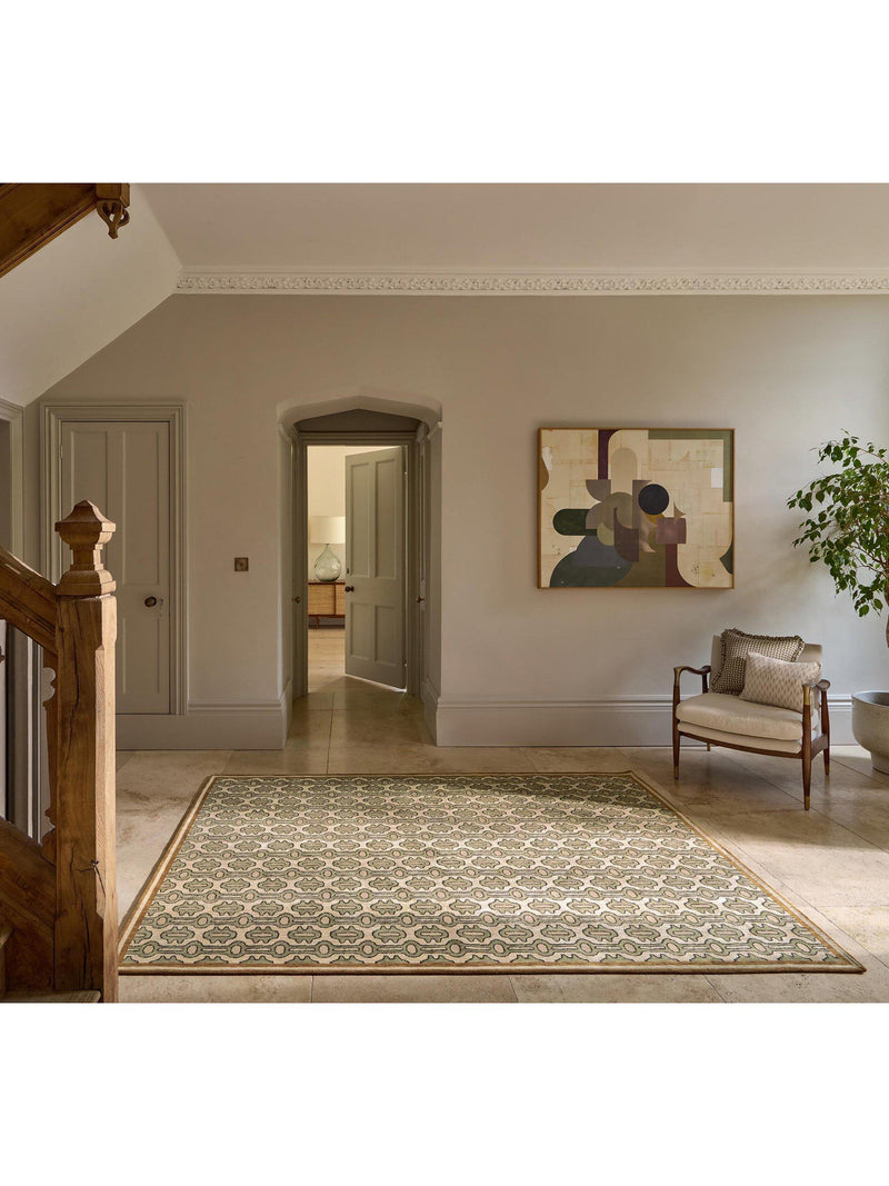 Sanderson Matmi abstract rug avocado green 200x140cm - British product
