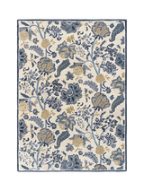 John Lewis Sanderson Shalimar Floral Wool Rich Rug, Blue, 200 x 140 cm- Buy online at McGrocer