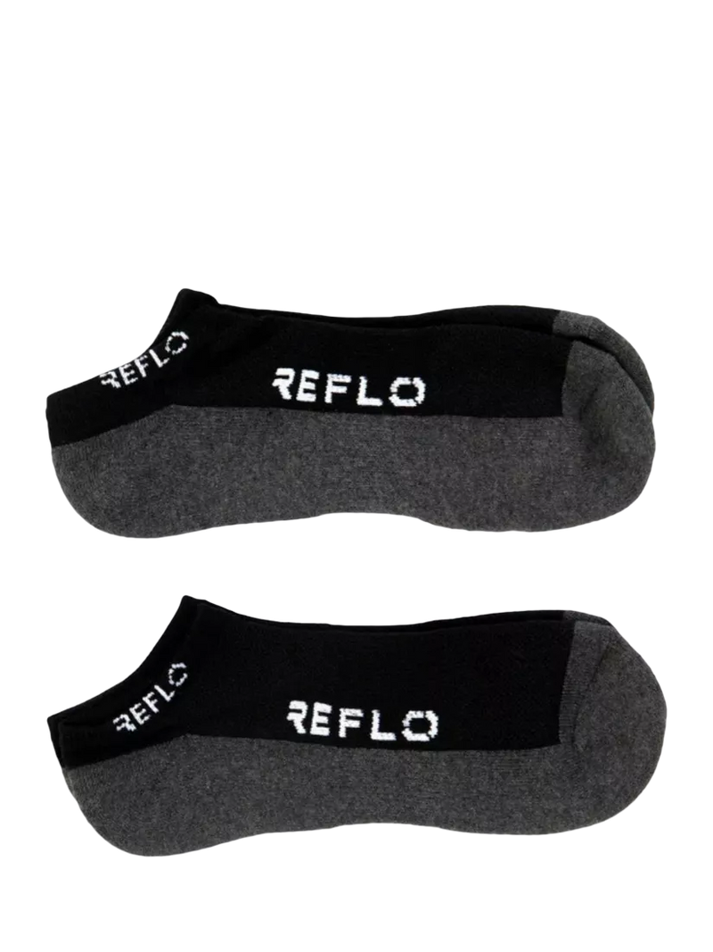 REFLO Lugano crew socks black grey (British brand)