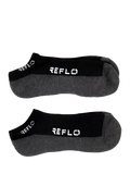 REFLO Lugano crew socks black grey (British brand)