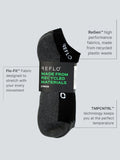 REFLO Lugano crew socks black grey (British brand)
