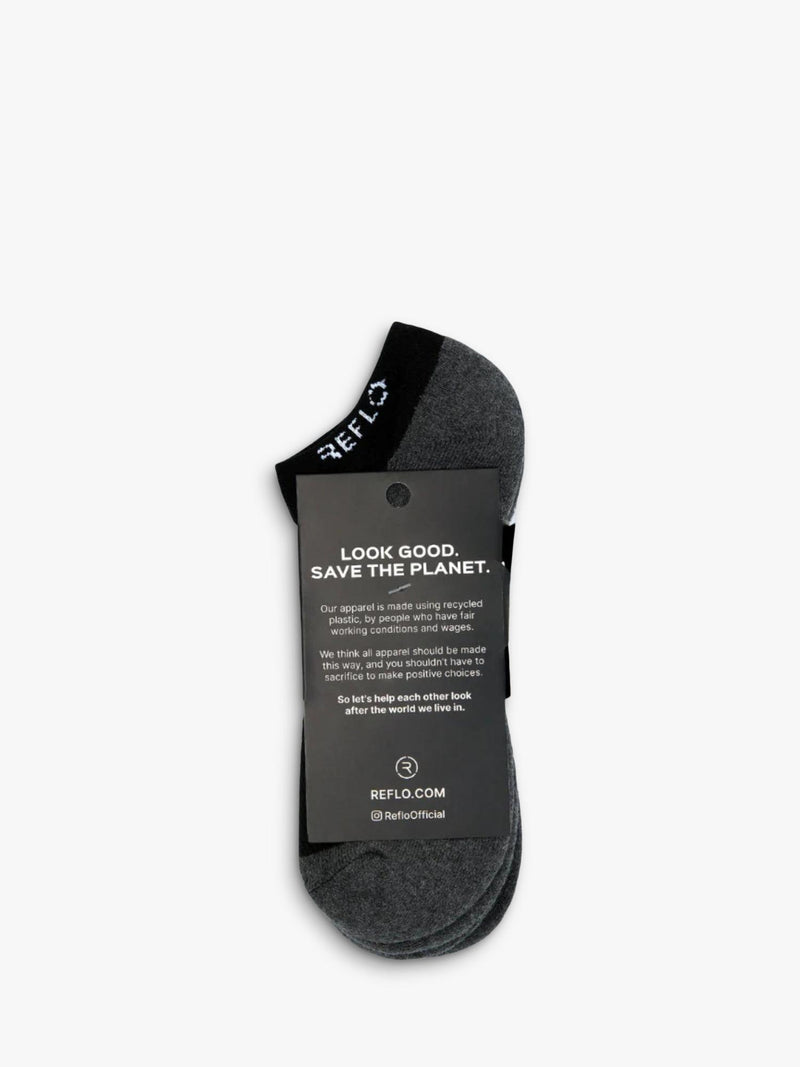 REFLO Lugano crew socks black grey (British brand)