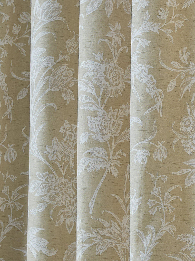 Laura Ashley Lloyd lined eyelet curtains in caramel 112x183cm - British product
