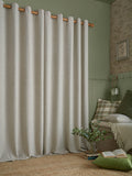 Laura Ashley Milbourne herringbone curtains truffle natural 183cm drop, UK version