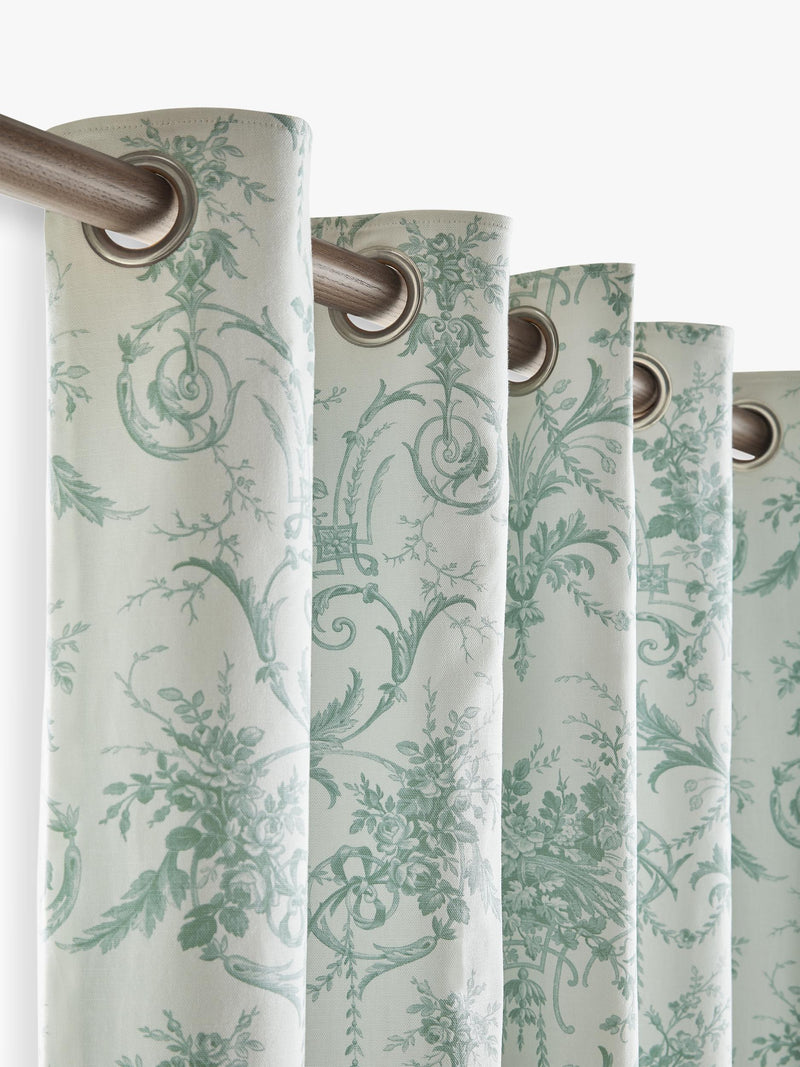 Laura Ashley Tuileries curtains dark sage pair, imported from the UK