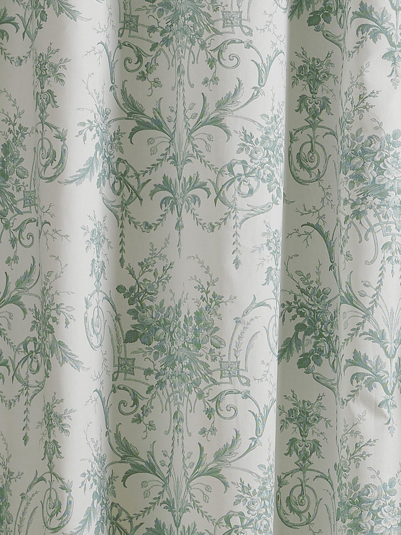 Laura Ashley Tuileries curtains dark sage pair, imported from the UK