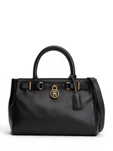 John Lewis Tommy Hilfiger American Icon Leather Crossbody Bag, Black, 7L- Buy online at McGrocer