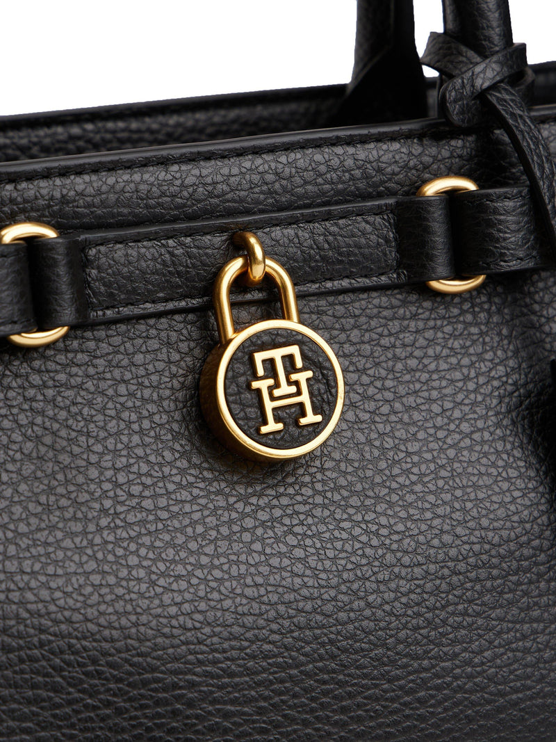 Tommy Hilfiger black leather crossbody bag - British product