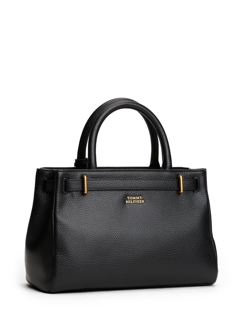Tommy Hilfiger black leather crossbody bag - British product