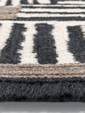 John Lewis Arezo Kelim pure wool rug black (British brand)