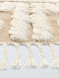John Lewis Jazz hand knotted pure wool shaggy rug white grey 120x180cm (British brand)