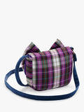 Stych kids check bow cross body bag purple, UK version