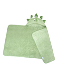 JoJo Maman Bébé kids large dinosaur hooded towel green, UK version