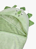 JoJo Maman Bébé kids large dinosaur hooded towel green, UK version
