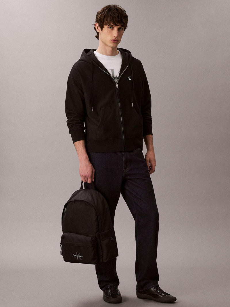 Calvin Klein monogram logo backpack in black, 30.5x43x13cm, UK version