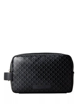 John Lewis Calvin Klein Monogram Logo Zip Wash Bag, Black, 10 x 18 x 2cm- Buy online at McGrocer