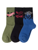 John Lewis Lindex Kids' Hot Wheels Ankle Socks Pack of 3 Black/Multi- Buy online at McGrocer