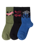 Lindex Hot Wheels socks pack of 3 black multi (British brand)