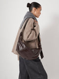 HUSH leather crescent boho bag with adjustable strap (British brand)