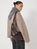 HUSH leather crescent boho bag with adjustable strap (British brand)