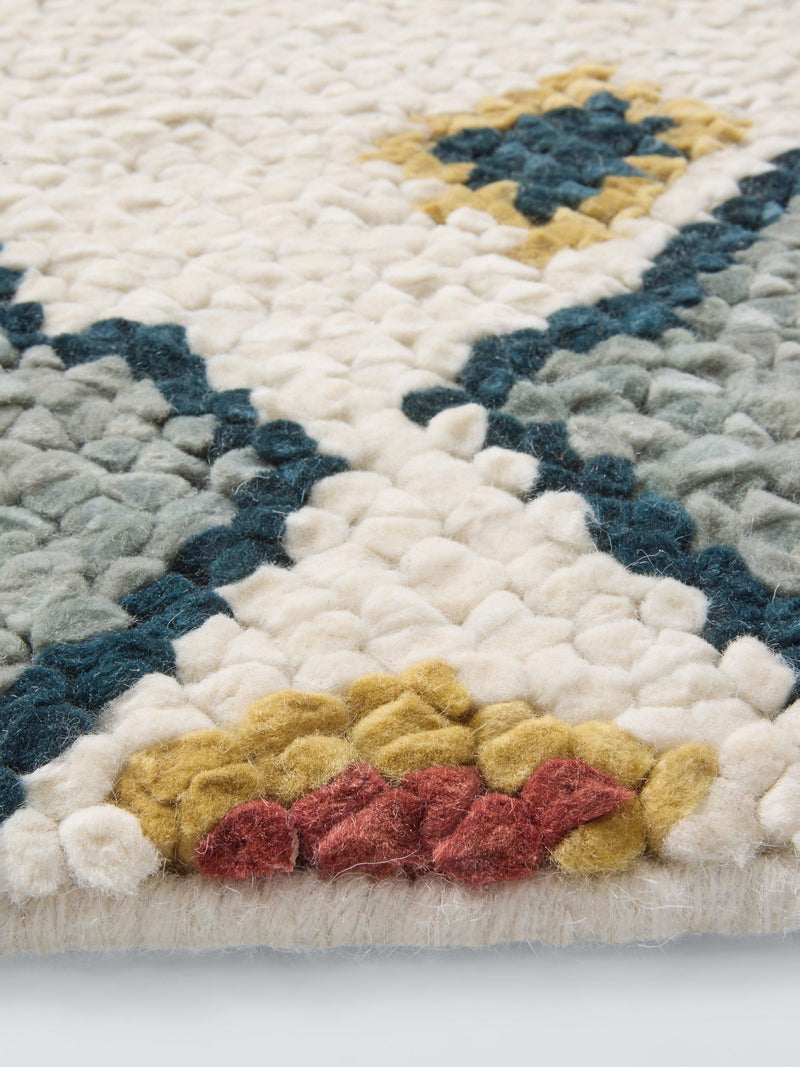 John Lewis Omar Berber rug white blue 180x120cm, UK version