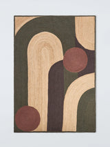 John Lewis John Lewis Arcade Hand Woven Jute Rich Rug, Multi- Buy online at McGrocer