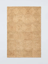 John Lewis John Lewis Diamond Pure Jute Hand Woven Rug Natural 180 x 120 cm- Buy online at McGrocer