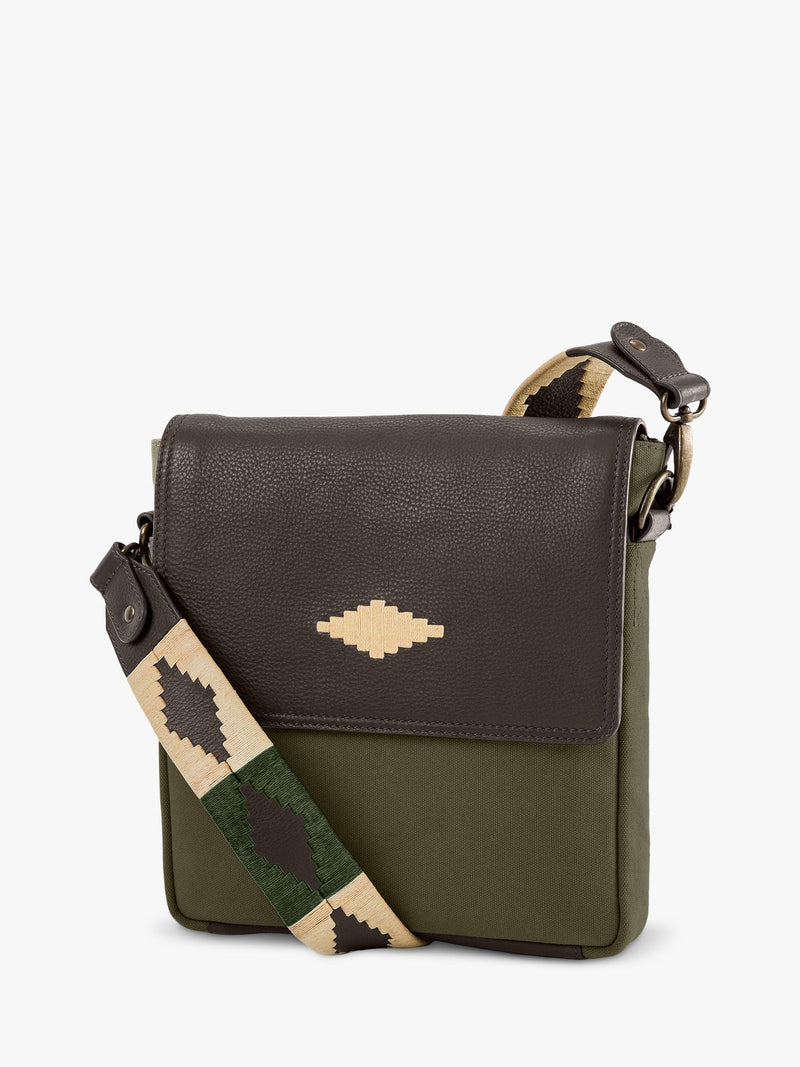 Pampeano Bandolera cross body bag canvas leather, UK version
