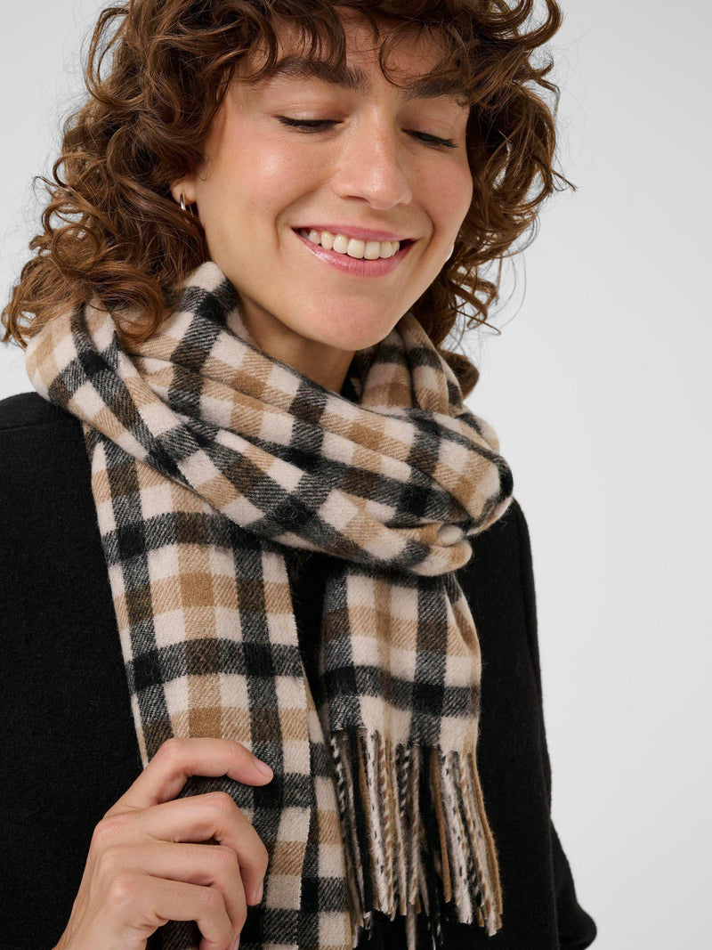 Part Two plaid pure wool scarf 46x182cm, UK version