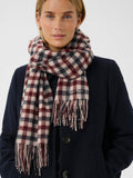 Part Two check wool scarf red multi, imported from the UK