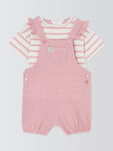 John Lewis John Lewis Baby Muslin Bibshorts & Top Set Pink- Buy online at McGrocer