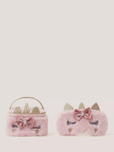John Lewis Monsoon Kids' Unicorn Sleep Mask and Vanity Case, Pink- Buy online at McGrocer