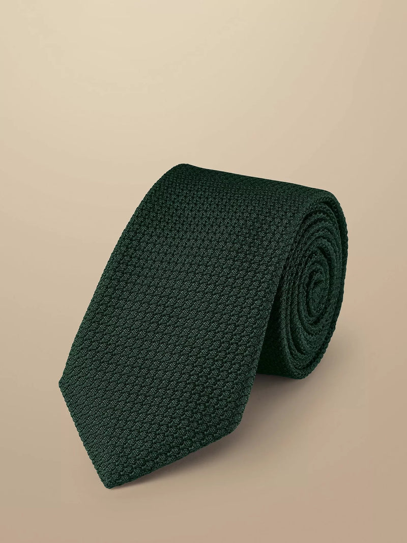 Charles Tyrwhitt Grenadine Luxury Italian Silk Tie 8cm x 149cm